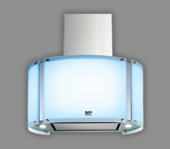 هود استیل و شیشه‌ رنگی H101
